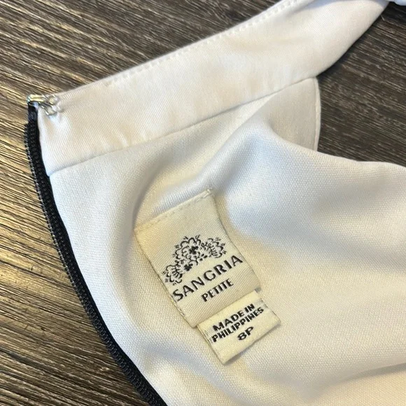 Elegant Black and White Women's Dress, size 8p - Picture 5 of 5